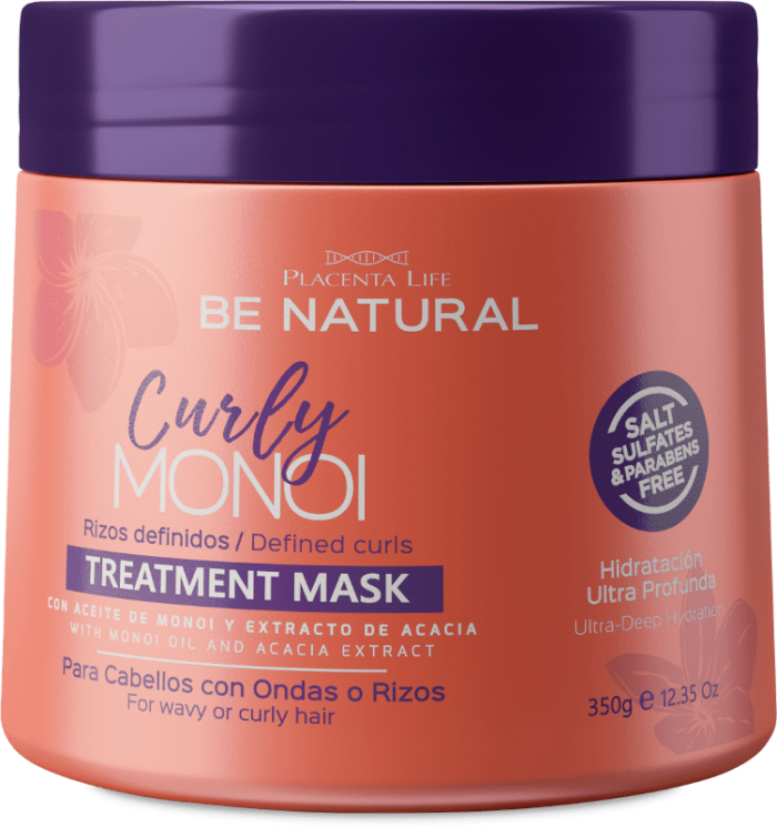 11121 Mascarilla CURLY MONOI cabellos con ondas o rizos 350 ml