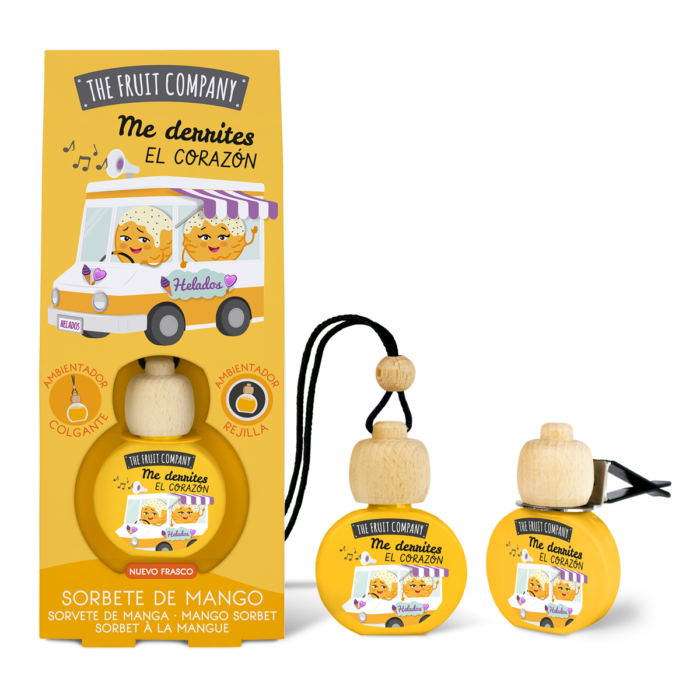 ambientador coche mango thefruitcompany nuevo envase 2usos Ambientador Coche Mango TFC