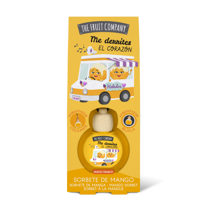 ambientador coche mango thefruitcompany nuevo envase frontal Ambientador Coche Mango TFC