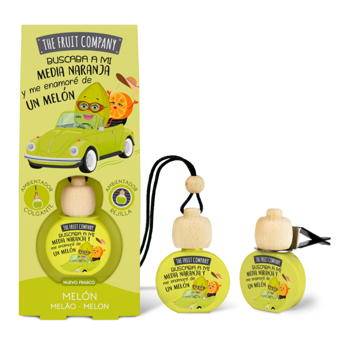 ambientador coche melon thefruitcompany nuevo envase 2usos Ambientador Coche Melón TFC