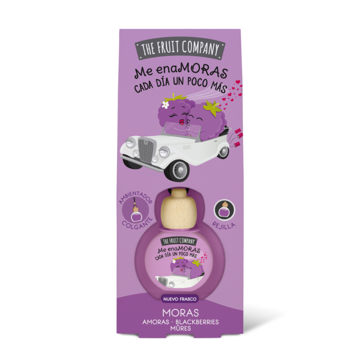ambientador coche moras thefruitcompany nuevo envase frontal Ambientador Coche Moras TFC