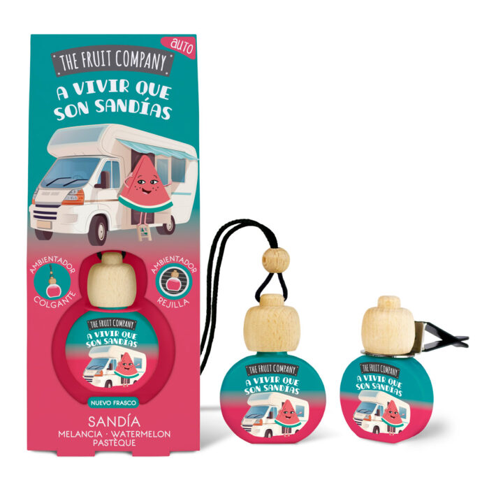 ambientador coche sandia thefruitcompany nuevo envase 2usos Ambientador Coche Sandía TFC