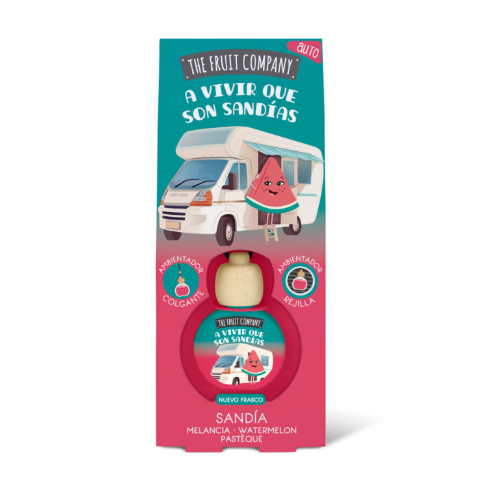 ambientador coche sandia thefruitcompany nuevo envase frontal Ambientador Coche Sandía TFC