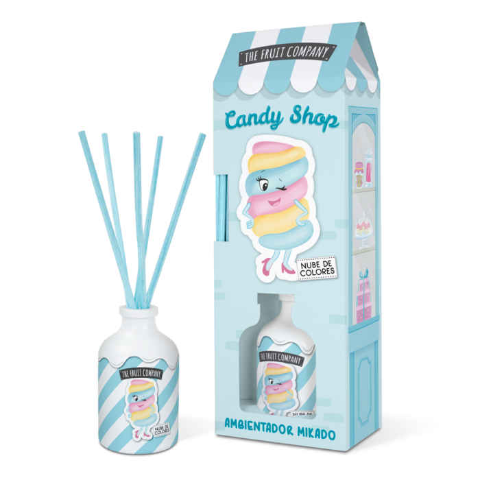 ambientador mikado nube de colores candy shop thefruitcompany conjunto Mikado Nube de Colores 40 ml Candy TFC