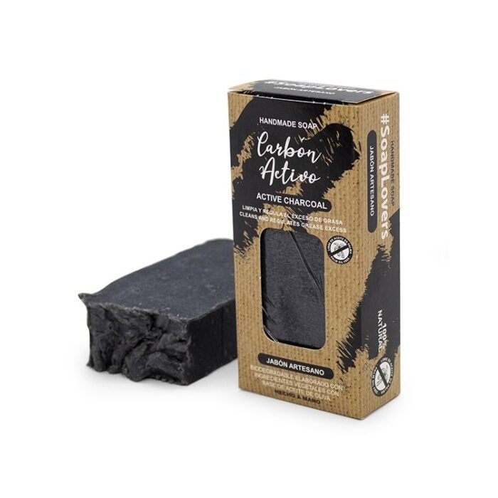 pastilla de jabon carbon activo PASTILLA DE JABÓN DE CARBÓN ACTIVO