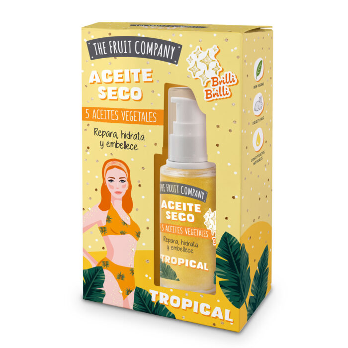 thefruitcompany aceite seco dry oil glitter tropical lateral Dry Oil Glitter Tropical 50 ml TFC