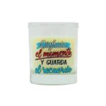 Vela aromática disfruta el momento y guarda el recuerdo