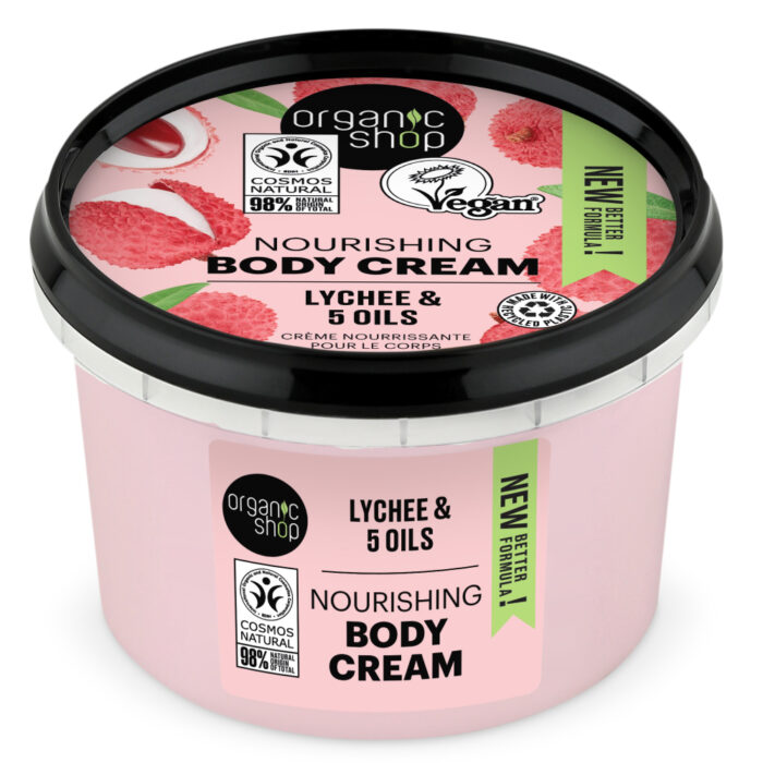 Organic-Shop-Nourishing-Body-Cream-Lychee-250-ml Crema Corporal Nutritiva Lichi - Imagen 1