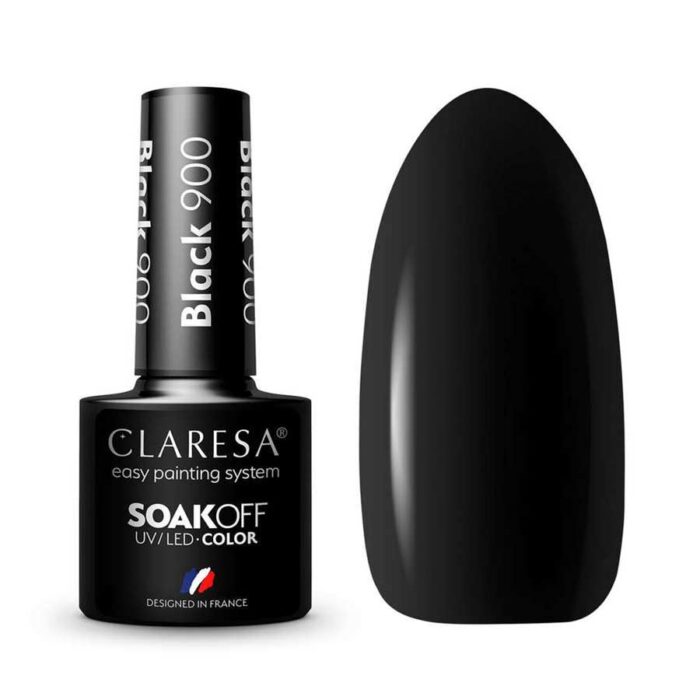 esmalte semipermanente claresa black 900 Esmalte semipermanente negro Claresa 900