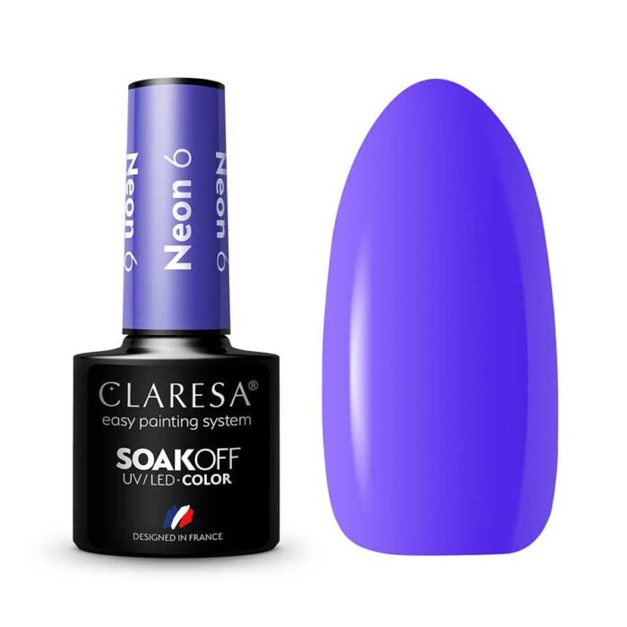 esmalte semipermanente claresa neon 6 purple Esmalte semipermanente neón Claresa 06 Purple