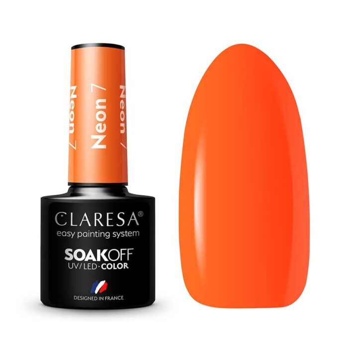 esmalte semipermanente claresa neon 7 orange Esmalte semipermanente neón Claresa 07 Orange