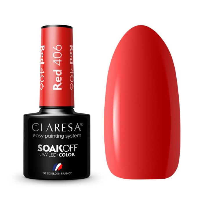 esmalte semipermanente claresa rojo 406 Esmalte semipermanente rojo Claresa 406