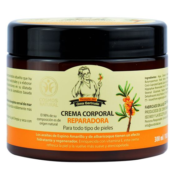 oma gertrude crema corporal reparadora todo tipo pieles espino amarillo albaricoque Crema corporal reparadora. 300ml