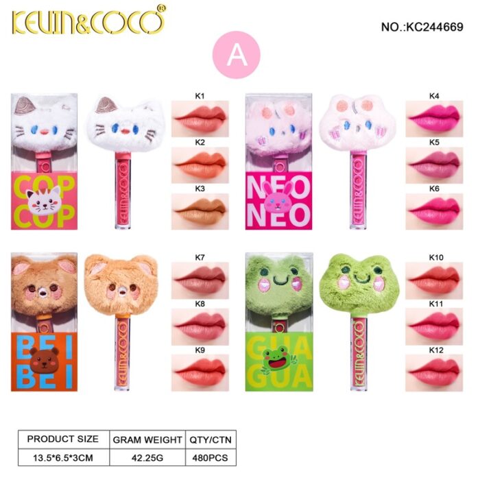 KC244669 4 PINTALABIOS KEVIN&COCO ANIMALITOS (OSITO MARRON)