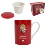 Taza tisana 295ml con filtro cerámica amor