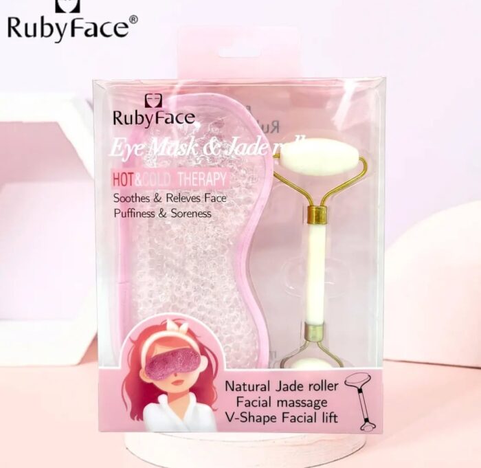 IMG 3389 Set Mascara Gel Frio/Calor para ojos + Rodillo de Jade