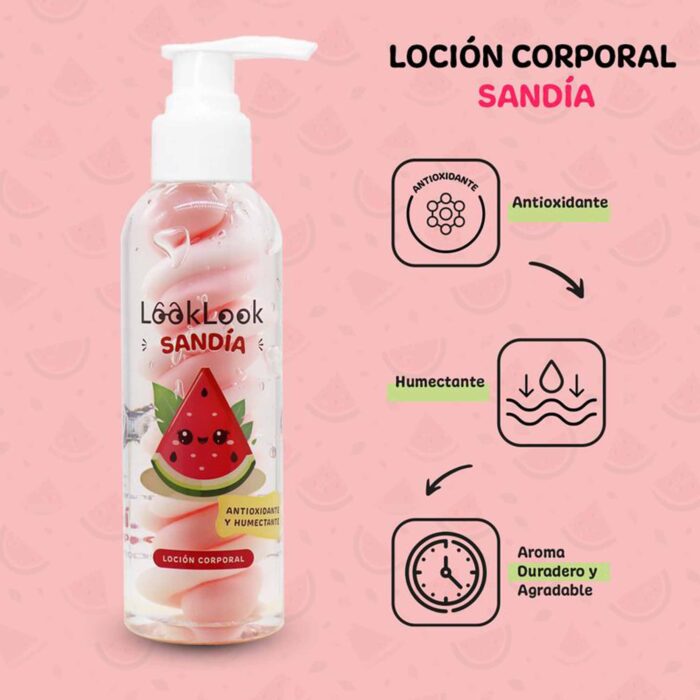 looklook sandia 03 Loción corporal Bicolor SANDÍA – LOOK LOOK