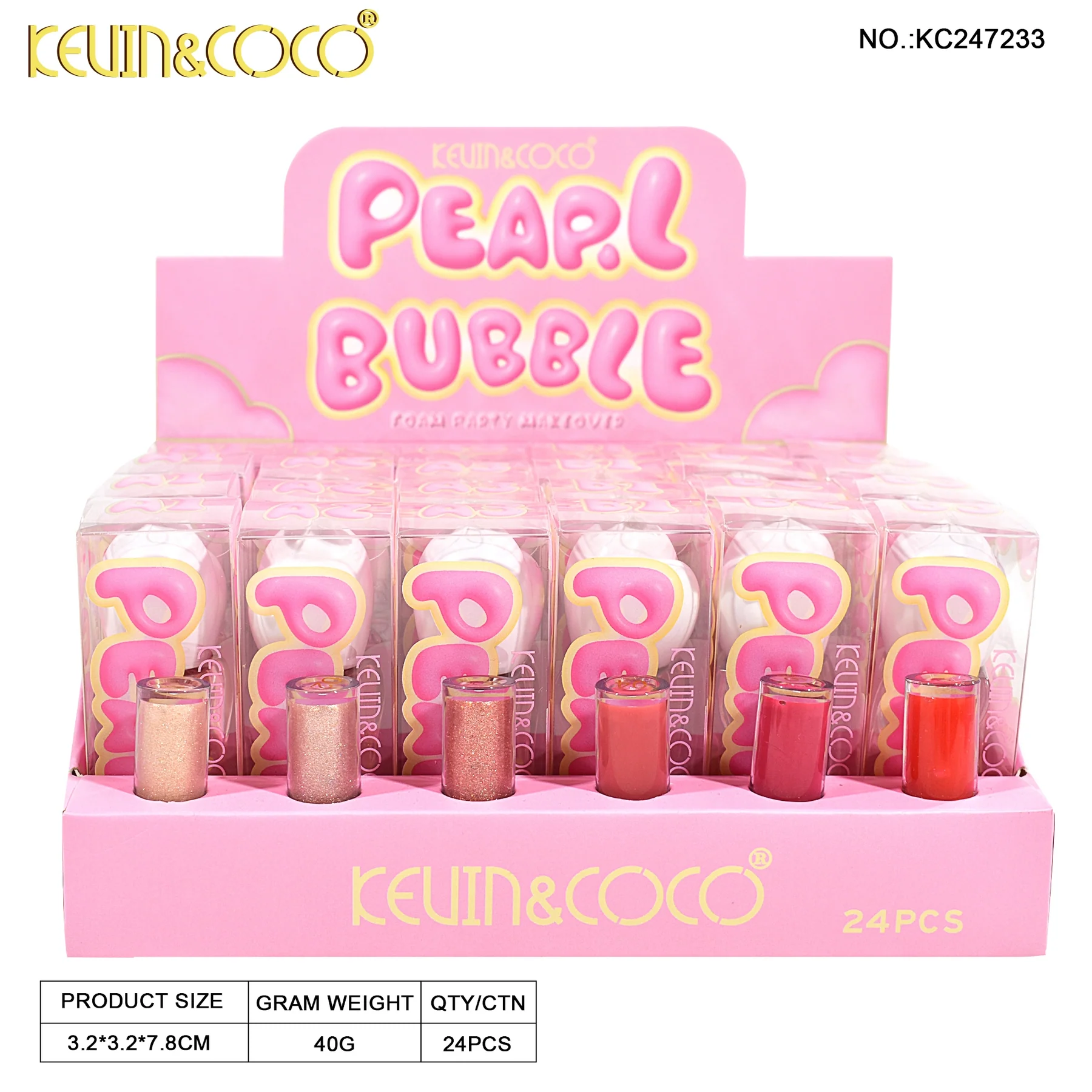 BRILLOS LABIALES KEVIN&COCO Brillo labial PEARL BUBLLE (KEVIN&COCO) - Imagen 1