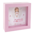 HUCHA DE MADERA COMUNION NIÑA