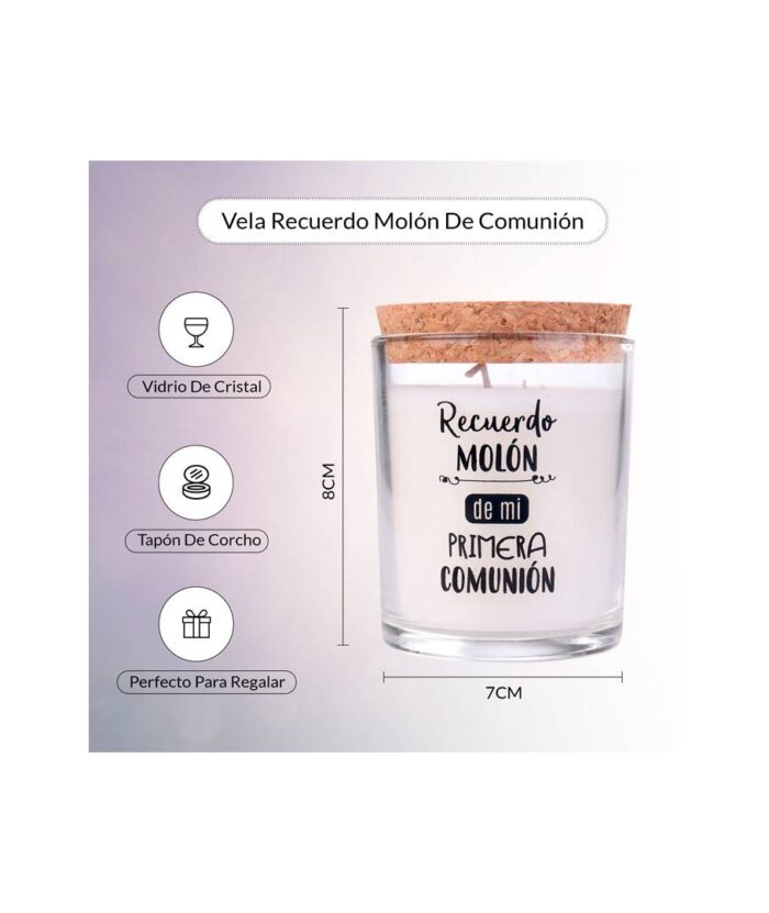 velas recuerdo molon detalles para comuniones 2 Velas "Recuerdo Molón de mi Primera Comunión"