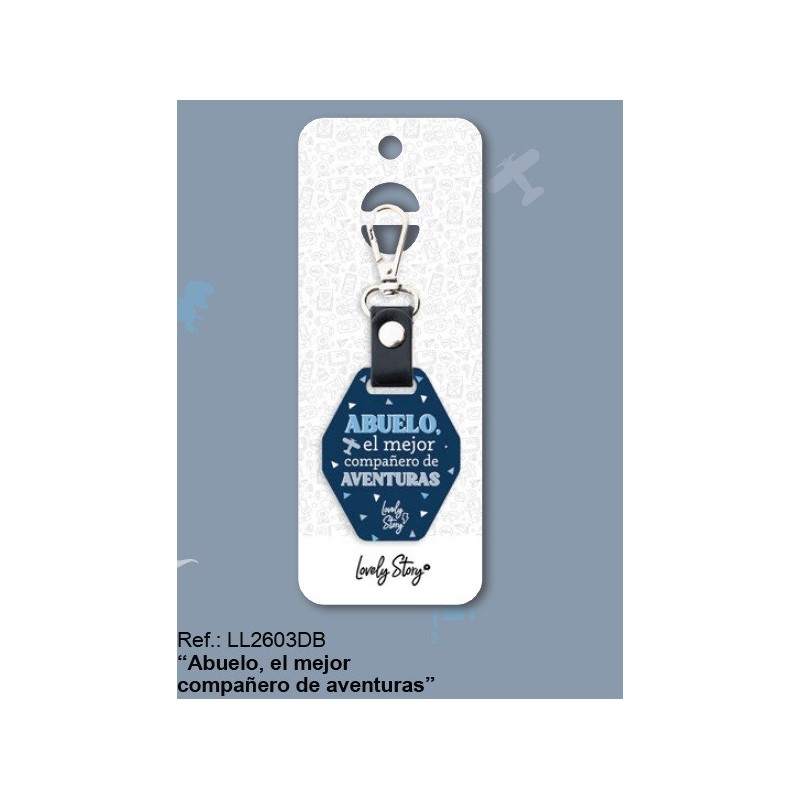 llavero-keyring-dark-blue-abuelo-el-mejor-companero-de-aventuras LLAVERO ABUELO, "EL MEJOR COMPAÑERO DE AVENTURAS" - Imagen 1